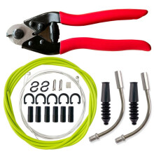 El Kit de Alojamiento del Cable de Cambio de Bicicleta Universal Amarillo Claro Incluye Cortadores de Cables, Cable de Cambio de Bicicleta, Cable de