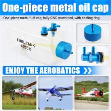 Depósito de Combustible Gasolina Botella de Plástico Transparente 400CC CNC para Avión RC Gas y Nitro