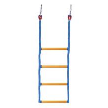 Folding Kayak Boat Rope Ladder 4-Steps Marine Rope Ladder Extension Assist Boat Ladder Swim Ladder for Inflatable Boat,A