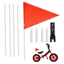 Bike Safety Flag Kid Bike Trailer Flag Reflective Children Flag with Attachment Bnacket Red Stroller Flag