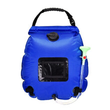 20L Camping Solar Water Bag Portable Heating Shower Bag with Removable Hose Shower Outdoor Hiking Storage Water Bag