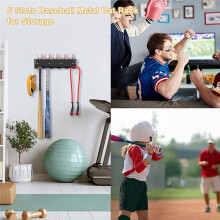 Baseball Bat Holder for Wall, Baseball Bat Holder Wall Mount,Baseball Bat Holder, for Dugout Fence or Mounts Wall