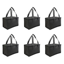 6 Stuks Outdoor Draagbare Lunch Geïsoleerde Tas, Bierbezorgtas, Opvouwbare Thermische Picknicktas, Koude Voedsel Warmhoudtas
