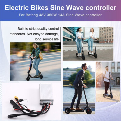 Car Electric Bikes Sine Wave Controller 48V 350W 14A Brushless Motor Controller for Bafang Protocol Instrument