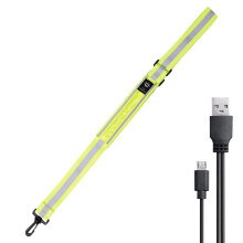 LaufausrüStung mit LED-ReflexionsgüRtel, Sicherheitslicht für Wanderer bei Nacht, Wiederaufladbares Sicherheitsfahrwerk, GrüN