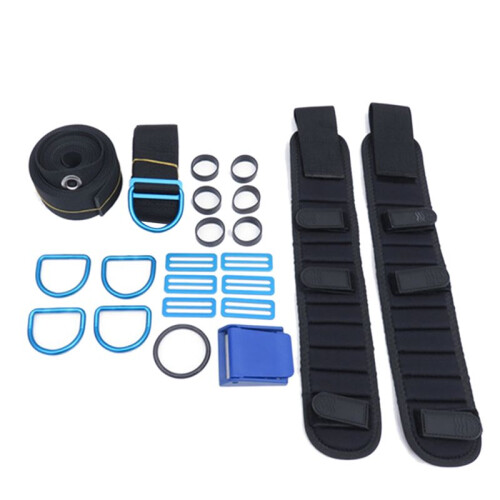 Scuba Diving Backplate DIR Harness BCD Holder Crotch Strap Set Weight Belt Dive Accessories Black &