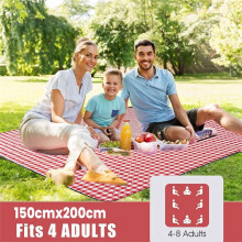 Picnic Outdoor Waterproof Blanket - Beach Mat Sand Free Foldable Portable with Carry Strap Camping Mat Park Blanket