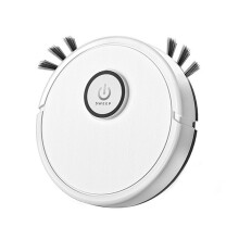 Robot Vacuum Cleaner 3 in 1 Sweep Mop Auto Charge Strong Suction 6000Pa for Pet Hair HardFloor White