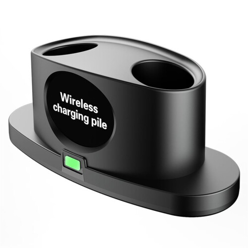 Universal Dual Magnetic Wireless Microphone Charging Station Mic Charger Desktop Stand   Saving Plug&