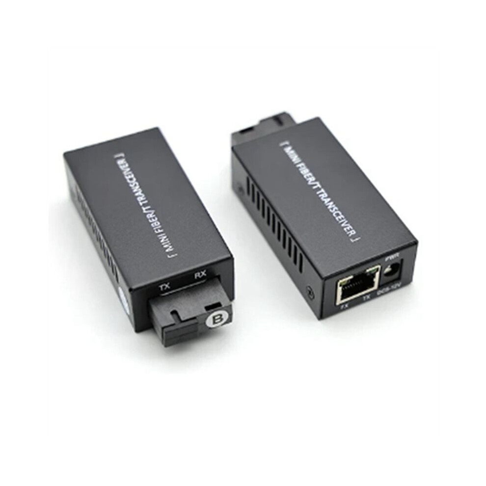 1Pair Gigabit Fiber Optical Media Converter 100/1000Mbps Optic Transceiver Sc To Rj45 Ethernet 20Km Eu Plug 4713418306492