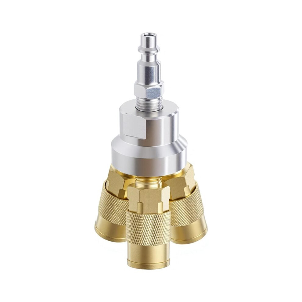 1/4" Npt 3-Way Air Manifold Air Splitter Brass Air Hose Connectors Industrial Connect Fitting Compressor Splitter 6032951967303
