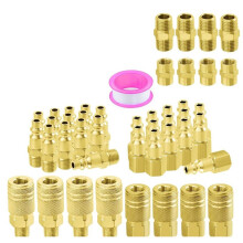 Air Coupler & Plug Kit,45 Pcs 1/4" NPT Air Tool Fittings Set,Quick Connect Air Hose Fittings Air Compressor Accessories