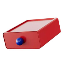 Large Red Plastic Stackable Storage Drawer 20x20x7.5cm