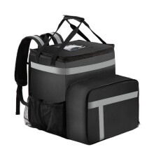 Food Delivery Backpack, Insulated Food Delivery Bags for Takeout Bike, Pizza Takeout Bag for HOT/COLD with 4 Pockets