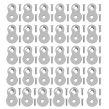30 Peças de Fixadores em Formato de 8 com Parafusos, Fixadores de Mesa Reforçados, Conectores de Mesa em Aço de Bitola Grossa
