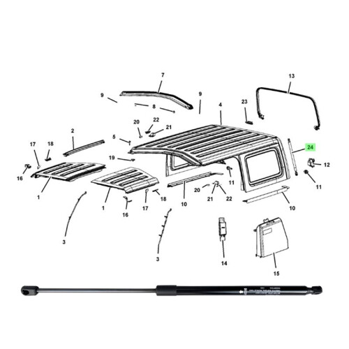 68282670AA 1Pair Rear Tailgate  Trunk Lift Support for   2018-2023 2