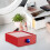 Large Red Plastic Stackable Storage Drawer 20x20x7.5cm 4