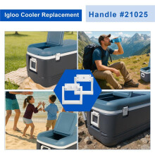 Conjunto de 2 Alças de Reposição para Coolers, com Parafusos Inclusos, para Coolers Igloo de 90 A 100 Litros.
