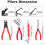 4Pcs Electrical Disconnect Pliers, Automotive Electrical Connector Separaator, Electrical Plug Connector Disconnect Tool 7
