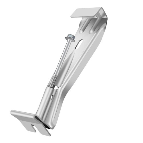 5 Inch Aluminum Gutter Hangers with Assembled Screw - Hidden Brackets for Rain Gutter Support, 50 Pcs