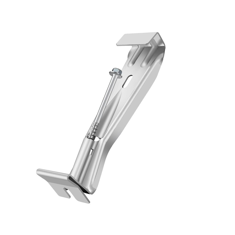 5 Inch Aluminum Gutter Hangers With Assembled Screw - Hidden Brackets For Rain Gutter Support, 50 Pcs 6031192286938
