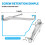 5 Inch Aluminum Gutter Hangers with Assembled Screw - Hidden Brackets for Rain Gutter Support, 50 Pcs 8