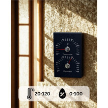 Thermomètre et Hygromètre pour Sauna, Affichage en Degrés Celsius, Moniteur 2 en 1 de Température et D'Humidité pour Sauna Intérieur