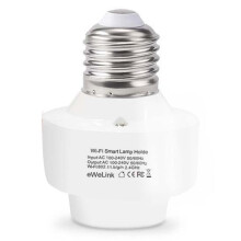 Intelligente WLAN-Lampenfassung E26/E27, Kabelloser 2,4-GHz-Fernbedienungs-Lampensockel, EWeLink-App-Fernsteuerung mit Timer