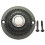 Round Doorbell Push Button, Metal Black Wired Lighted  LED Doorbell Button Replacement Solid Iron Door Bell Warm White 1