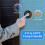 Round Doorbell Push Button, Metal Black Wired Lighted  LED Doorbell Button Replacement Solid Iron Door Bell Warm White 4