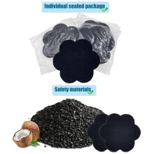 Universele Vervangingsfilters voor Houtskool in Prullenbakken, 12-Pack Bloemvormige, Zelfklevende Actieve Houtskool, Absorberende Filters
