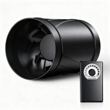 Inline Pipe Fan, 100 mm Adjustable,Quiet Extractor Fan with Power Cable, Bathroom Fan for Greenhouses, Basements