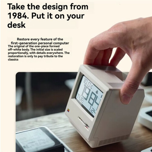 Maclock Retro Clock Creativity Clock Artifact with Magnetic Night Light Desktop Decor Computer Keyboard Accessories 2