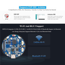 Carte de Développement ESP32-S3 avec Écran Tactile Rond AMOLED de 1,75 Pouce, Processeur Double Cœur LX7, Résolution 466 X 466, QSPI