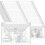 100 Pcs Clear Envelopes with Button Snap Closure, A4 Letter Plastic Envelope Folders for Documents Waterproof Envelope 1