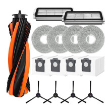 17 Pezzi per Accessori per Spazzatrice Cecotec per Conga X70, Spazzola Laterale Principale, Filtro per Mocio, Sacchetti per La Polvere