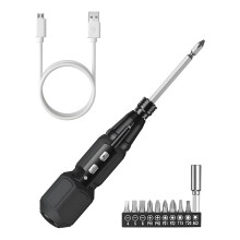Tournevis Électrique Sans Fil, Kit de Tournevis Électrique Rechargeable, Kit de Tournevis de Réparation Portable avec Lumières LED