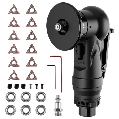 Pneumatic Chamfering Tool, Chamfer Tool with 6 C-Angle & 6 R-Angle Blades, Upgrade Air Chamfer Tool