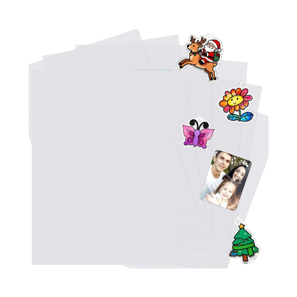 6Pcs Printable Shrink Dink Sheets, A4 Semitransparent Paper For Inkjet Printer,Printable Shrinking Plastic For Kids A 4711618656126