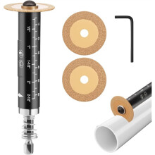 Inside Pipe Cutter,2-1/2"Cutting Depth 1/4" Hex Shank,1.34" Diameter Plumbing Tool for PVC,for Drill and Impact Driver A
