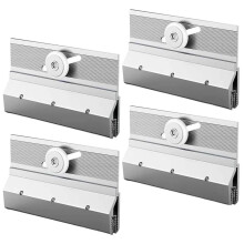 4pcs M6053 Frameless Shower Door Rollers, 3/4 in Round Plastic Wheel, Chrome-Plated Aluminum