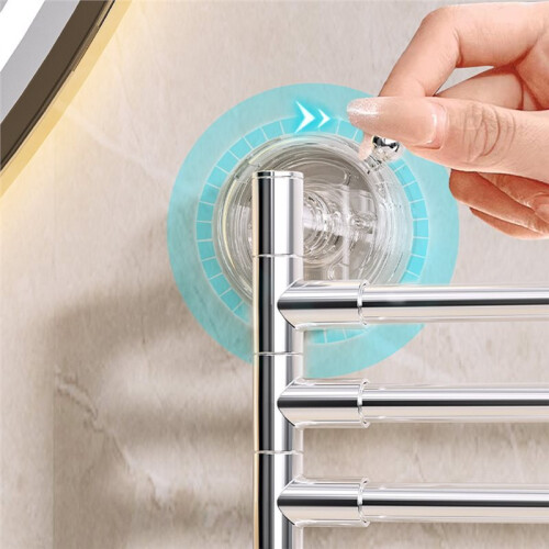 Wall Mounted Towel Rack with Suction Cup, Multi Pole Storage for Bathroom 2