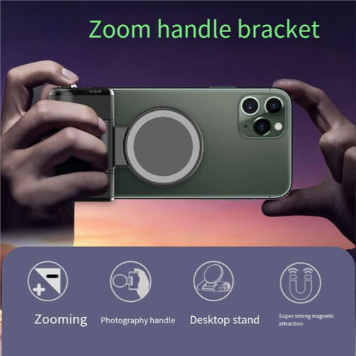 Magnetic Smartphone Handle Grip with Detachable  Remote for Fill Light Anti-Shake Selfie Handle 1