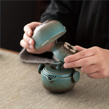 Set di Teiera e Tazza da Tè In Ceramica Fatti A Mano per Viaggi, Ufficio, Soggiorno, Campeggio - Portatile e Regalo