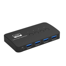 USB-KVM--Adapter mit 2 Eingängen und 4 Ausgängen, USB-, Drucker-Sharer für Computer, Tastatur- und Maus-Sharer-Controller