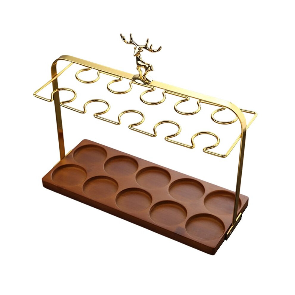 Tauoh Wine Glass Display Rack Space Saving Wine Dispenser, Household Wine Utensil Holder, Deer-Shaped Glass Holder