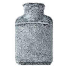 Luxurious 2L Hot Water Bottle with Plush Faux Fur Cover for Comfort and Warmth