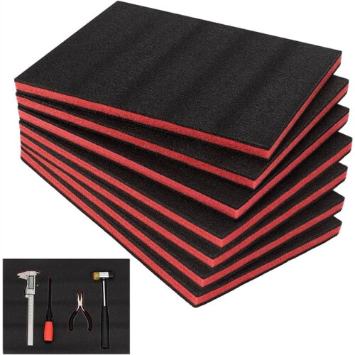 7Pcs Tool Box Foam,15.7x11.8x0.9Inch Tool Inserts for Toolbox Hard Case Drawer Camera Toolbox Storage Tool Shadow Insert