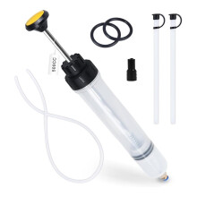 Aspiratore di Fluidi per Autoveicoli da 500 Cc con Tubo Flessibile Lungo 39" e Tubi di Prolunga, Pompa di Estrazione 'Olio Portatile per il Cambio