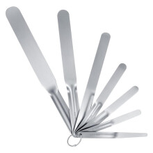 7-Piece Stainless Steel Caulking Tool Kit, Caulking Spatula Set, Tip Widths From 3/8'' to 1-1/2'' with Hang Holes